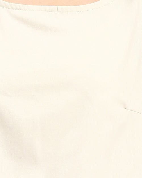 Ravin Minimalist Sleeveless Woven Shell Top with Back Keyhole – Ivory - R211290