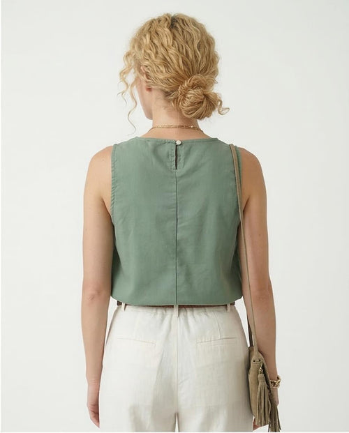 - Ravin Women's Sage Green Sleeveless Shell Top - R211291