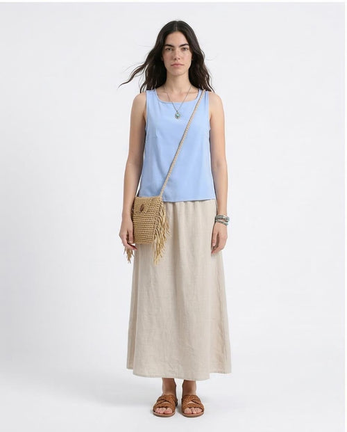 Ravin Women’s Sleeveless Square Neck Shell Top – Cornflower Blue - R211292