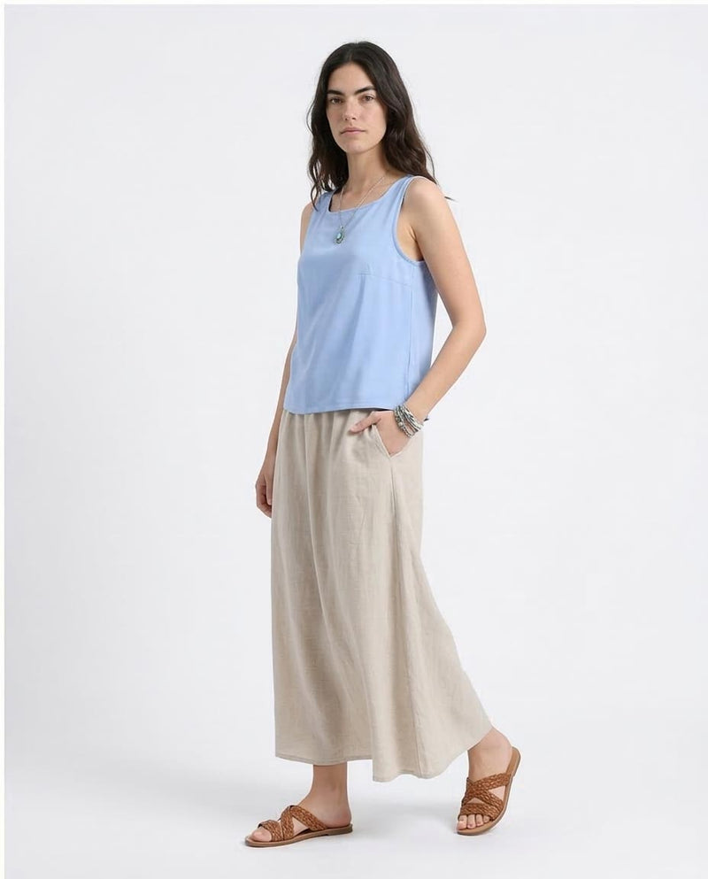 Ravin Women’s Sleeveless Square Neck Shell Top – Cornflower Blue - R211292