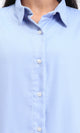 R211299 - Solid Long Shirt with Classic Collar - Baby Blue