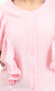 R211304 - Ruffled Sleeveless Buttoned Blouse - Light Coral