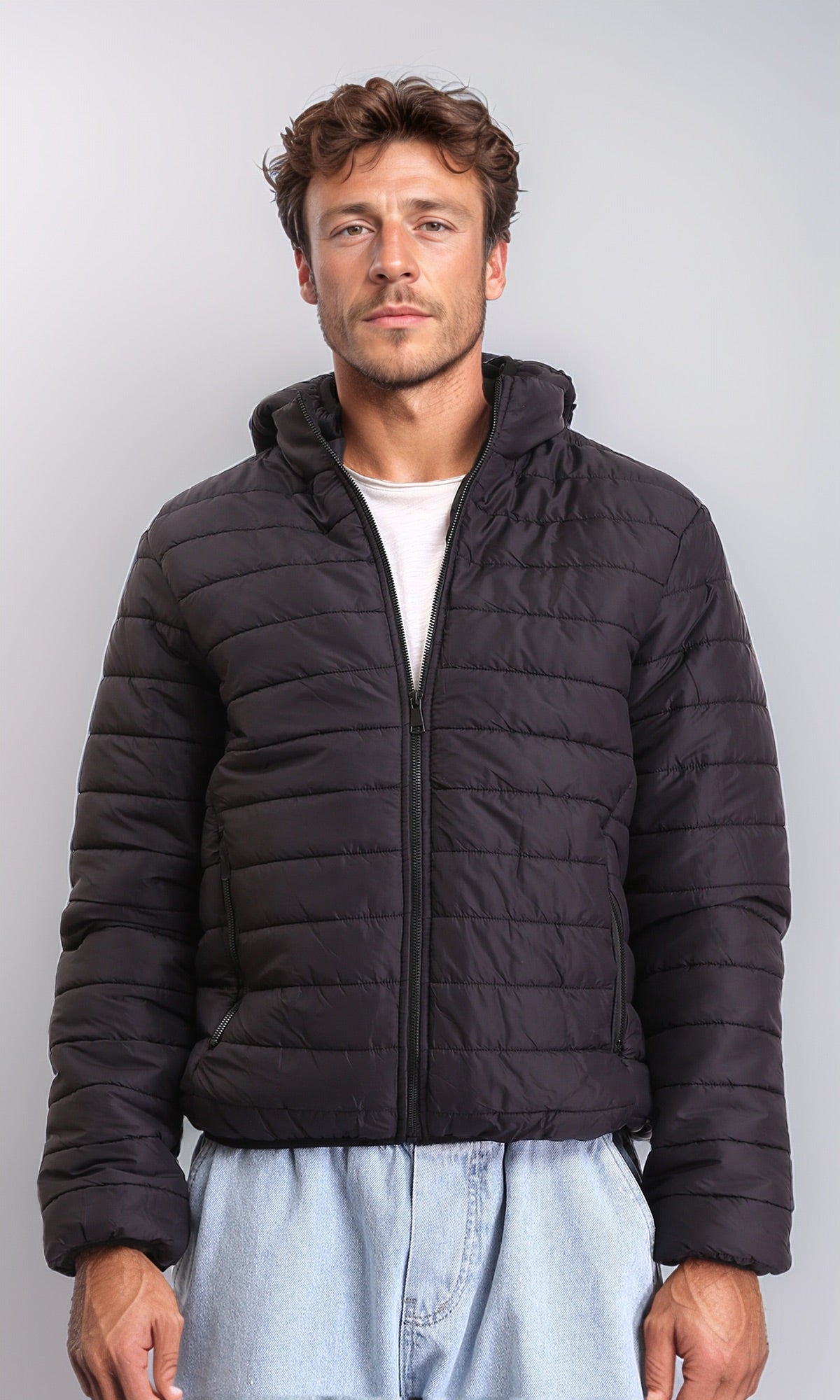 Coziness Regular Fit Puffer Jacket - Black