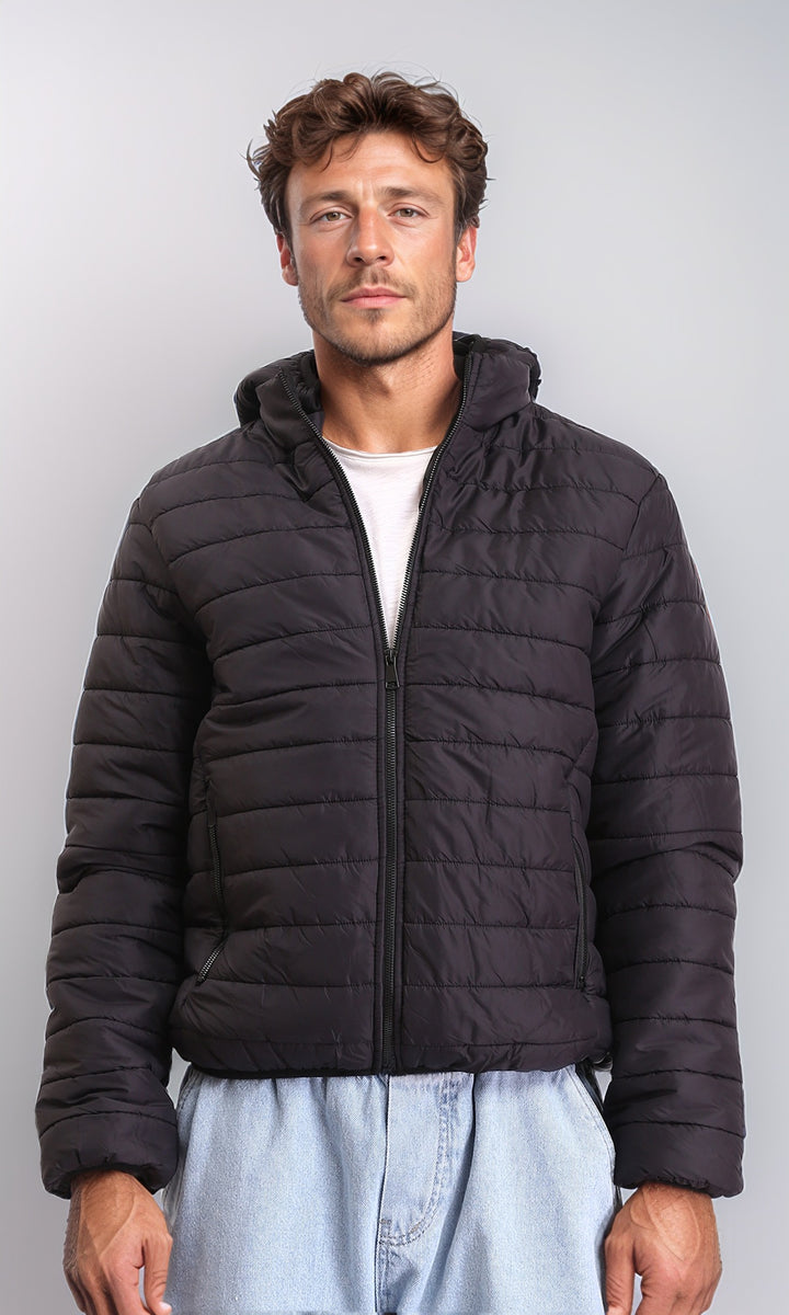 Coziness Regular Fit Puffer Jacket - Black