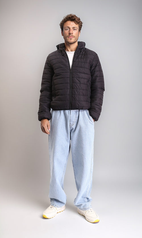 R211340 - Coziness Regular Fit Puffer Jacket - Black