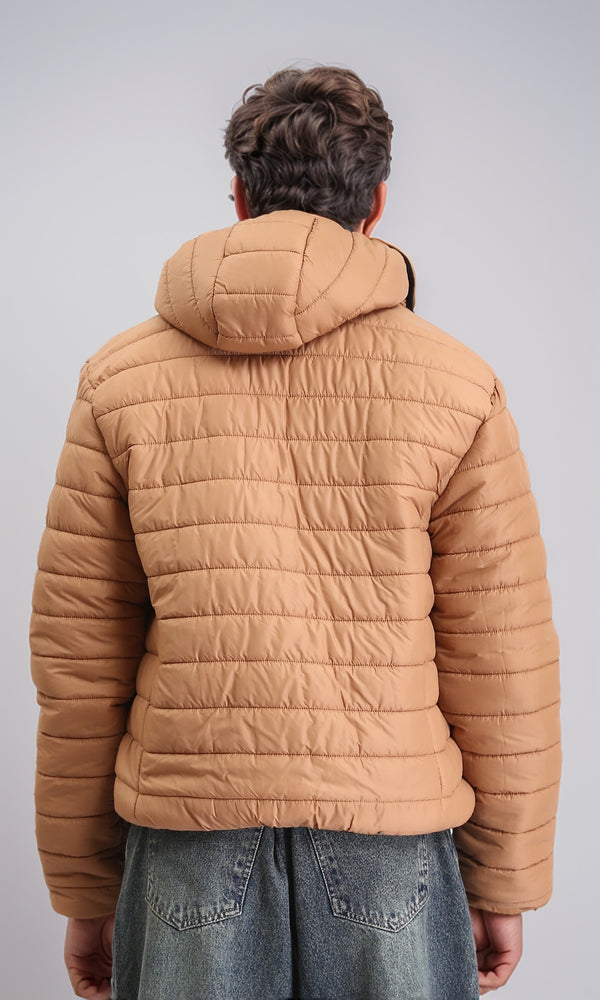 R211341 - Coziness Regular Fit Puffer Jacket - Camel