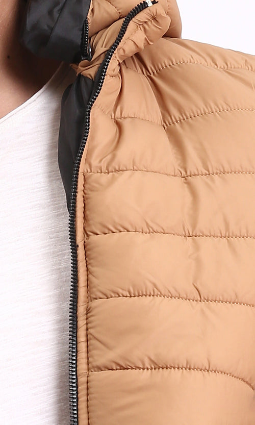 R211341 - Coziness Regular Fit Puffer Jacket - Camel