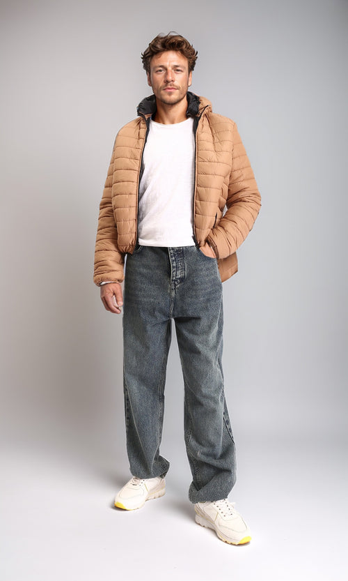 R211341 - Coziness Regular Fit Puffer Jacket - Camel