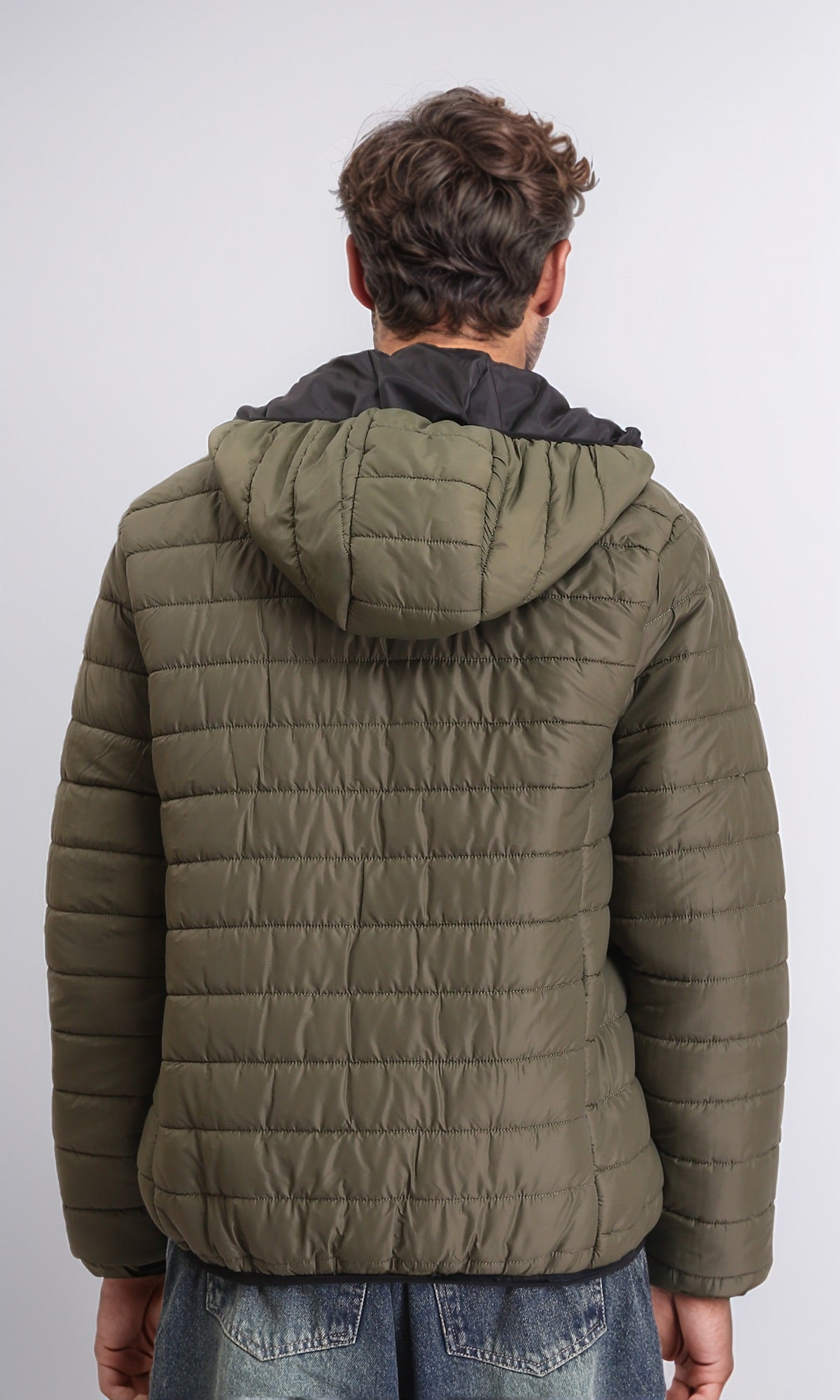 R211343 - Coziness Regular Fit Puffer Jacket - Dark Khaki