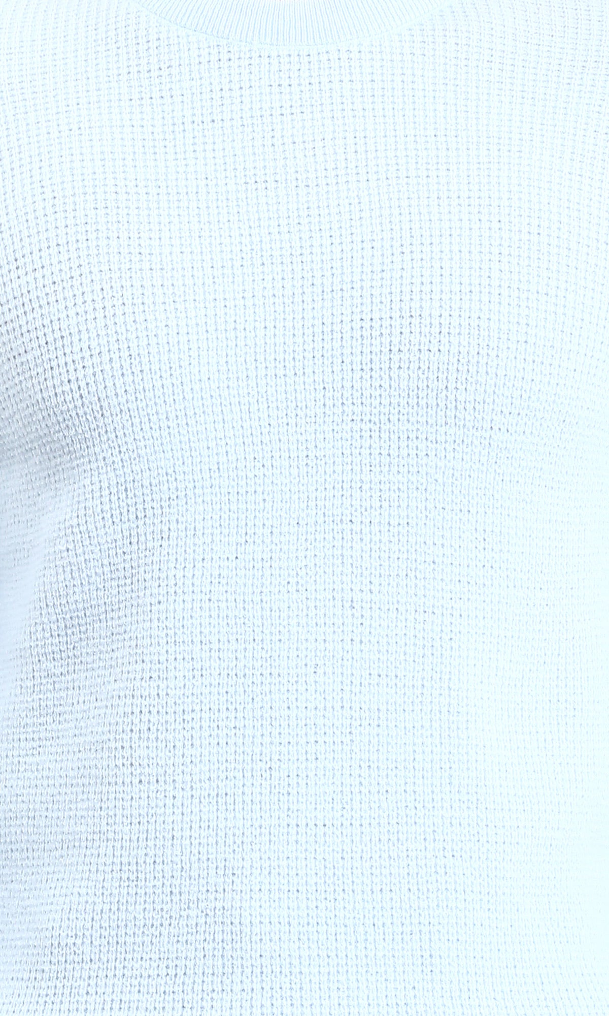 R211359 - Ribbed Round Neck Winter Pullover - Powder Blue