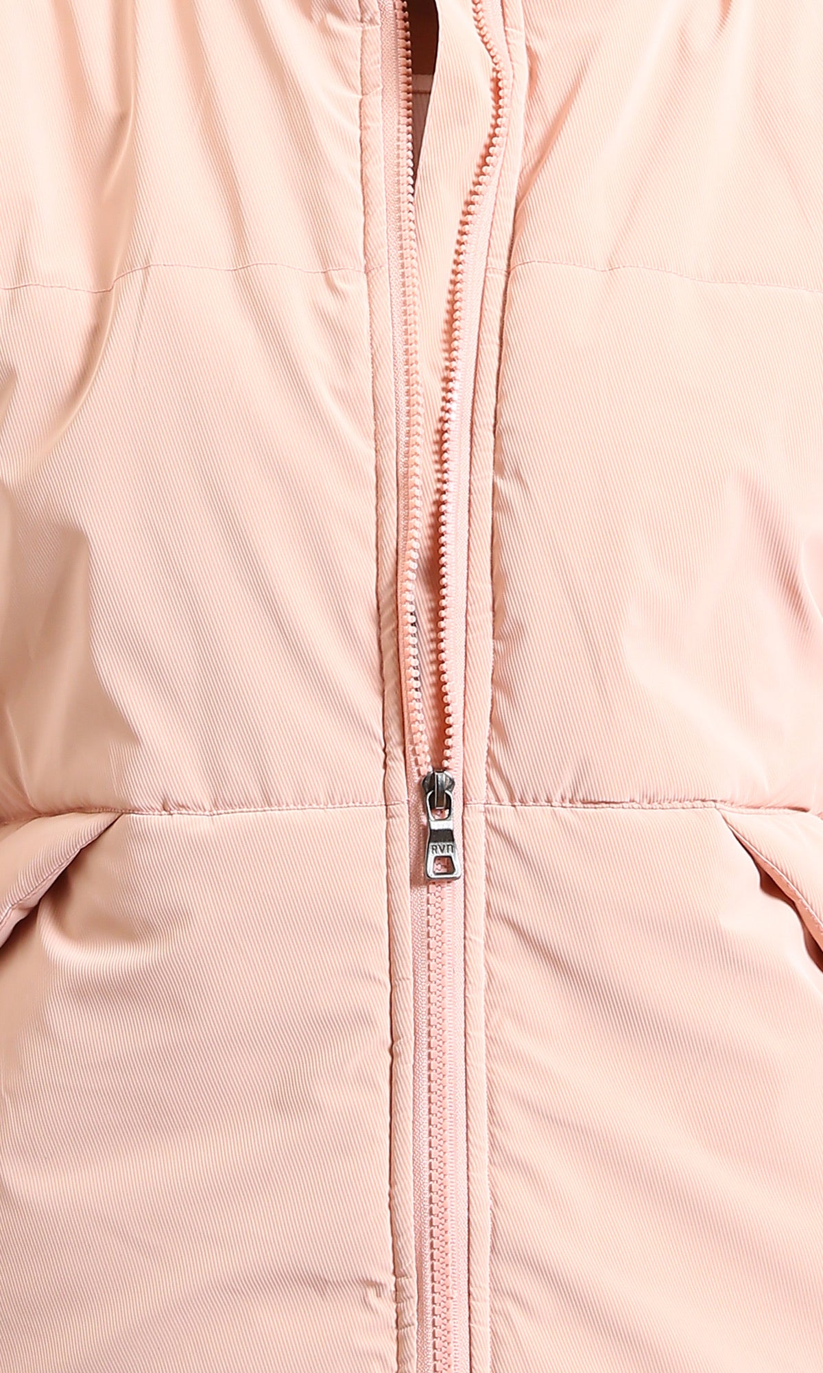 Soft Apricot Padded Zip-Up Jacket - R211480
