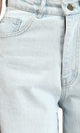 R211613 - High-Waist Straight Leg Jeans - Light Blue