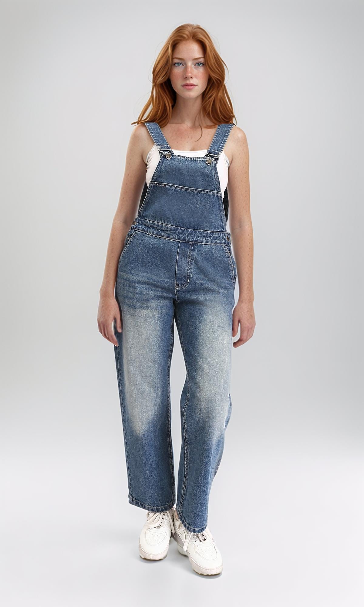 R211616 - Straight Leg Solid Relaxed Overall - Standard Blue