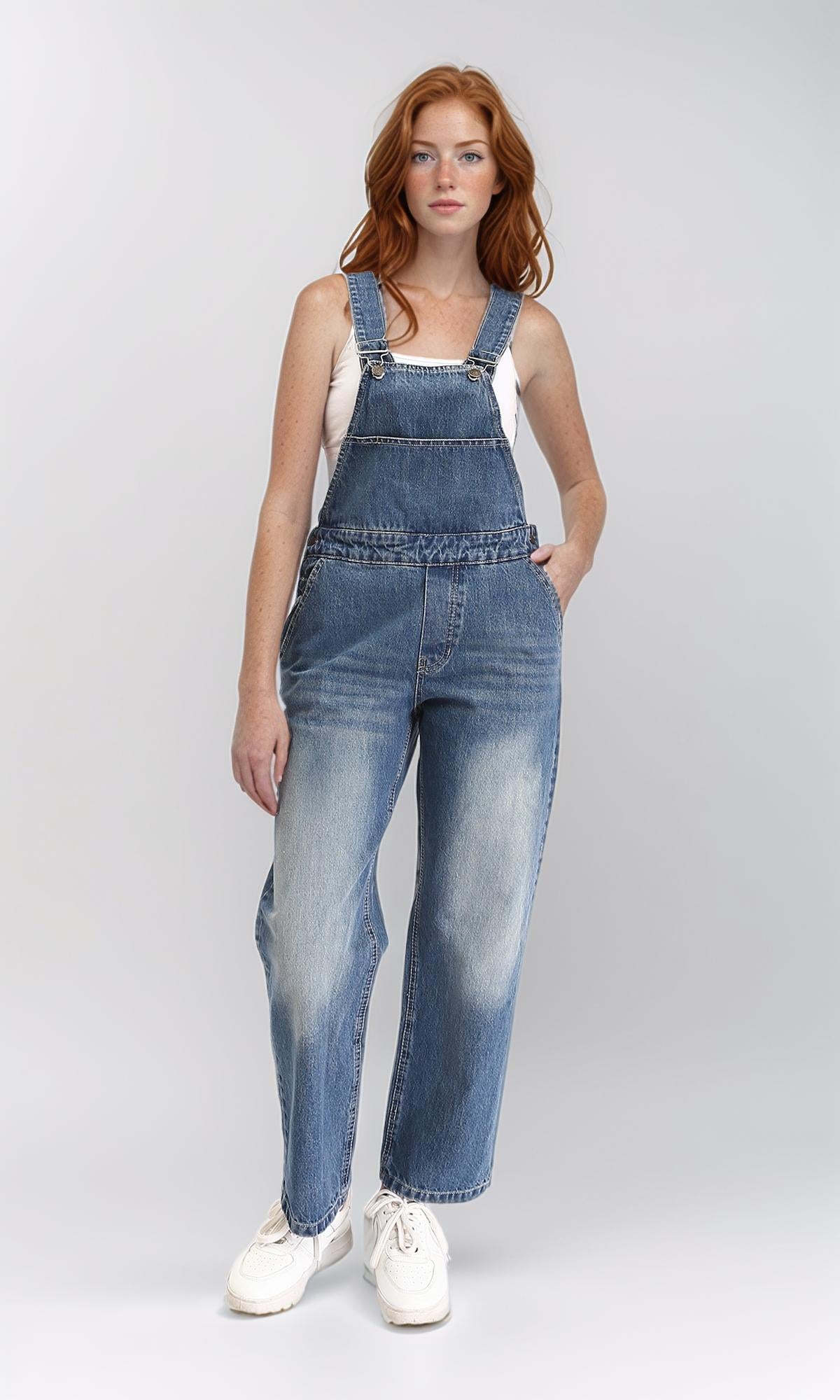 R211616 - Straight Leg Solid Relaxed Overall - Standard Blue