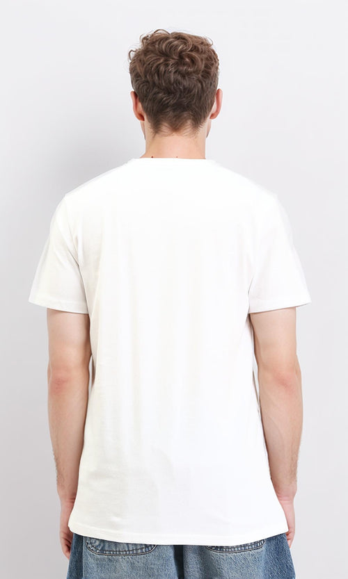 R211623 - Round Neck Solid Basic Tee - White