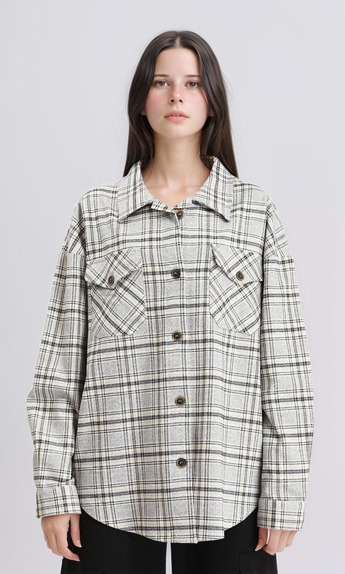 R211663 - Tartan Long Sleeves Buttoned Shirt - Multicolor