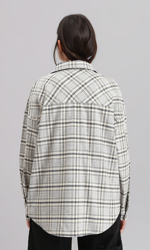 R211663 - Tartan Long Sleeves Buttoned Shirt - Multicolor