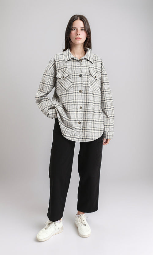 R211663 - Tartan Long Sleeves Buttoned Shirt - Multicolor