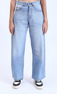 R211718 - Casual Straight-Leg Solid Jeans - Light Blue