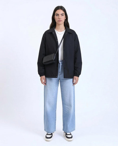 Ravin High-Waisted Wide-Leg Denim Jeans in Light Blue - R211718