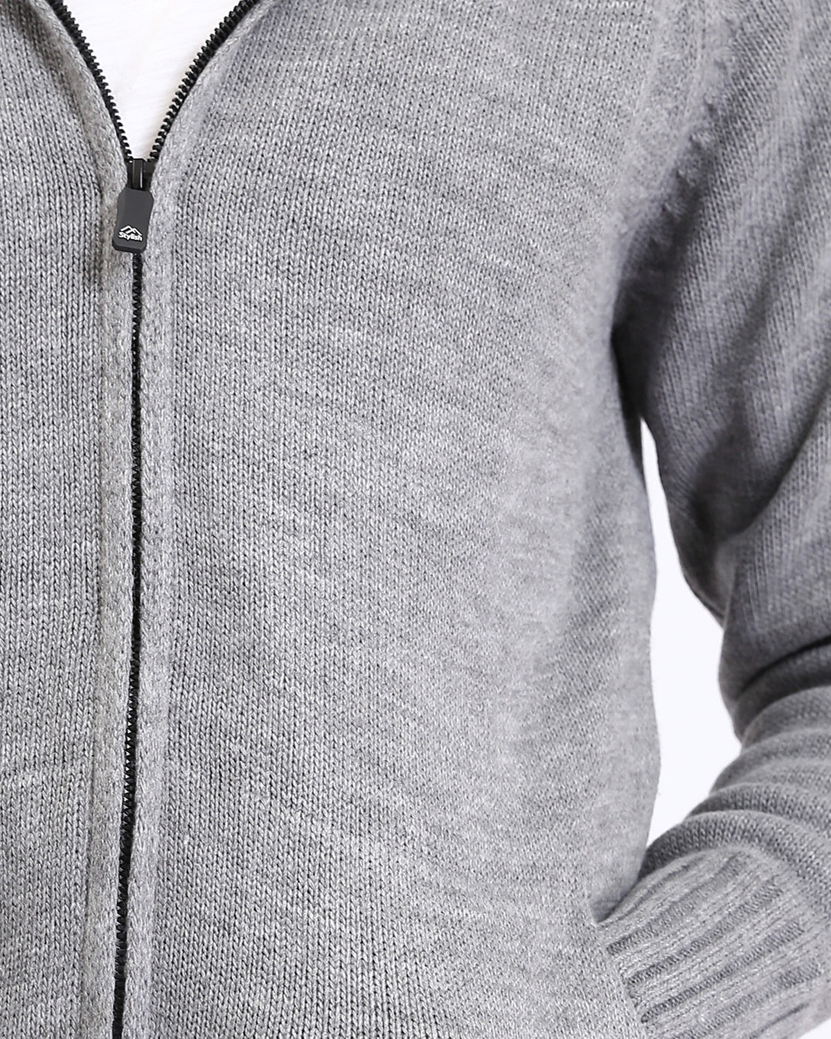 Ravin Men’s Raglan Knit Zip-Up Hoodie – Heather Grey - R211740