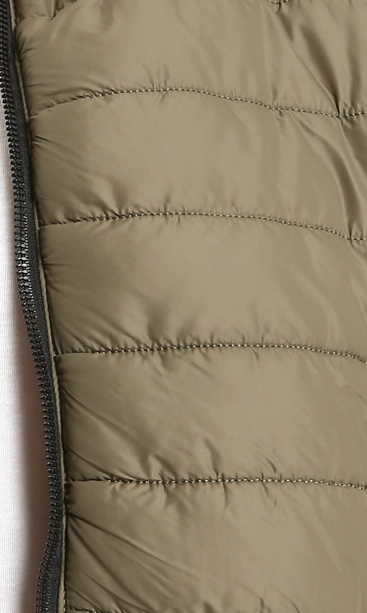 R211818 - Mock Neck Zipped Bomber Jacket - Olive