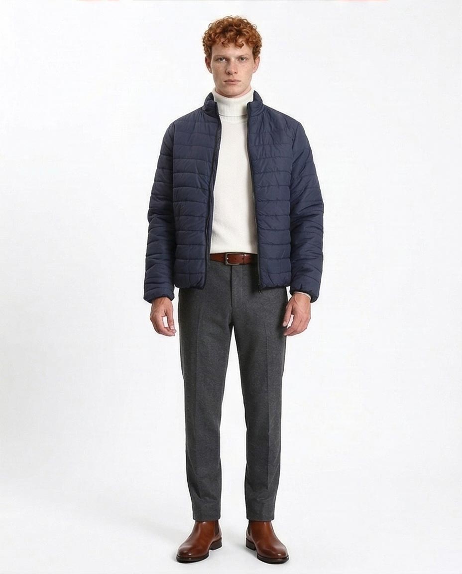 Ravin Men's Puffer Jacket - Stay Warm and Stylish in Navy - R211819