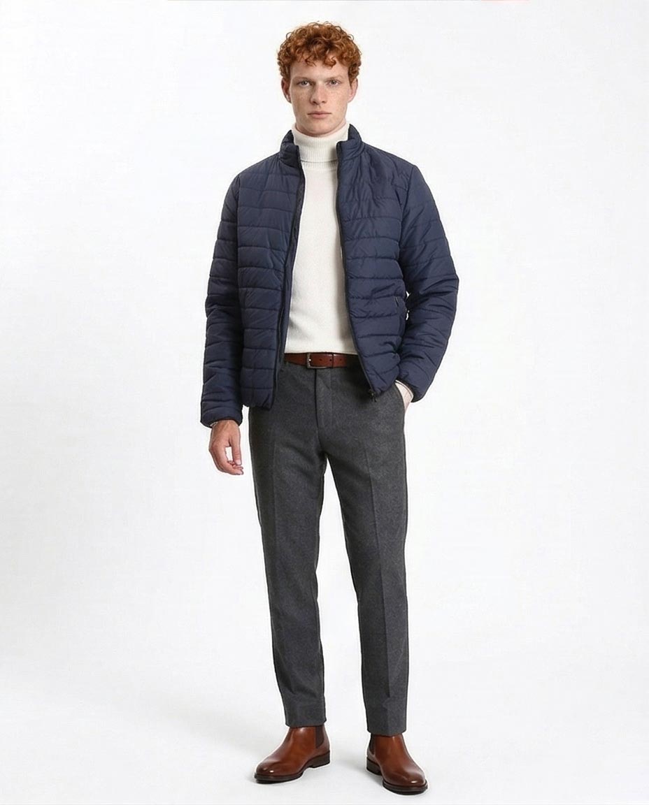 Ravin Men's Puffer Jacket - Stay Warm and Stylish in Navy - R211819