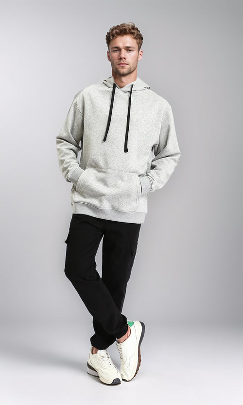 R212021 - Slip On Comfy Basic Hoodie - Heather Grey