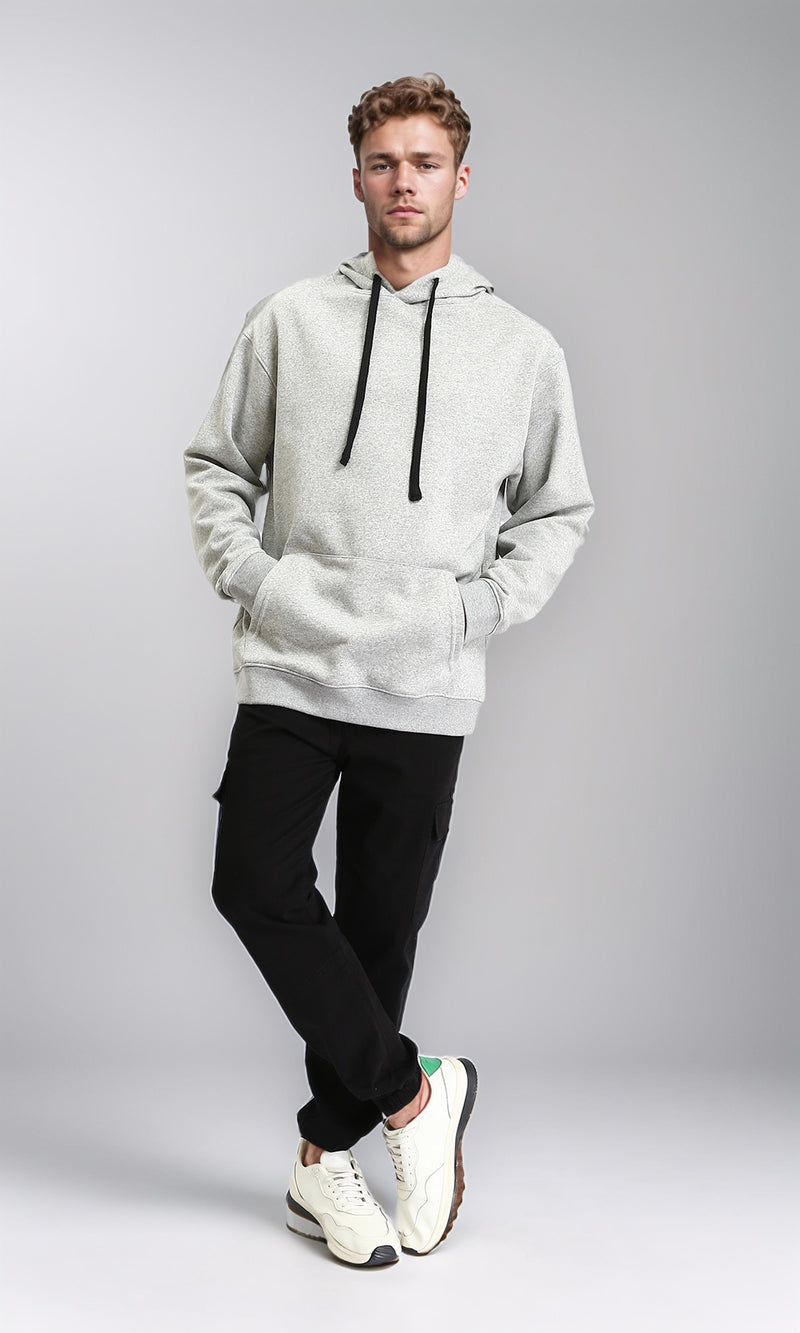 R212021 - Slip On Comfy Basic Hoodie - Heather Grey