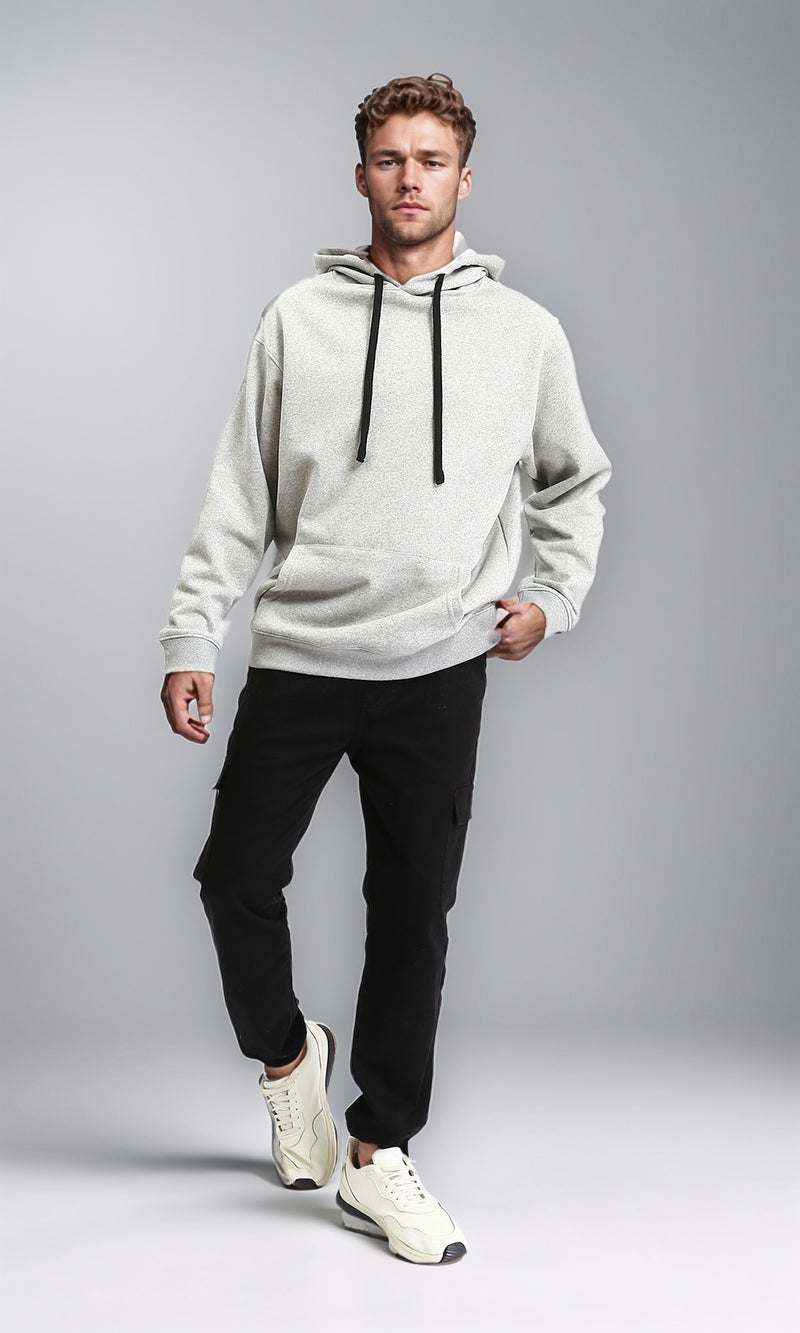 R212021 - Slip On Comfy Basic Hoodie - Heather Grey