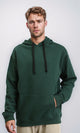 R212022 - Slip On Solid Basic Hoodie - Dark Green