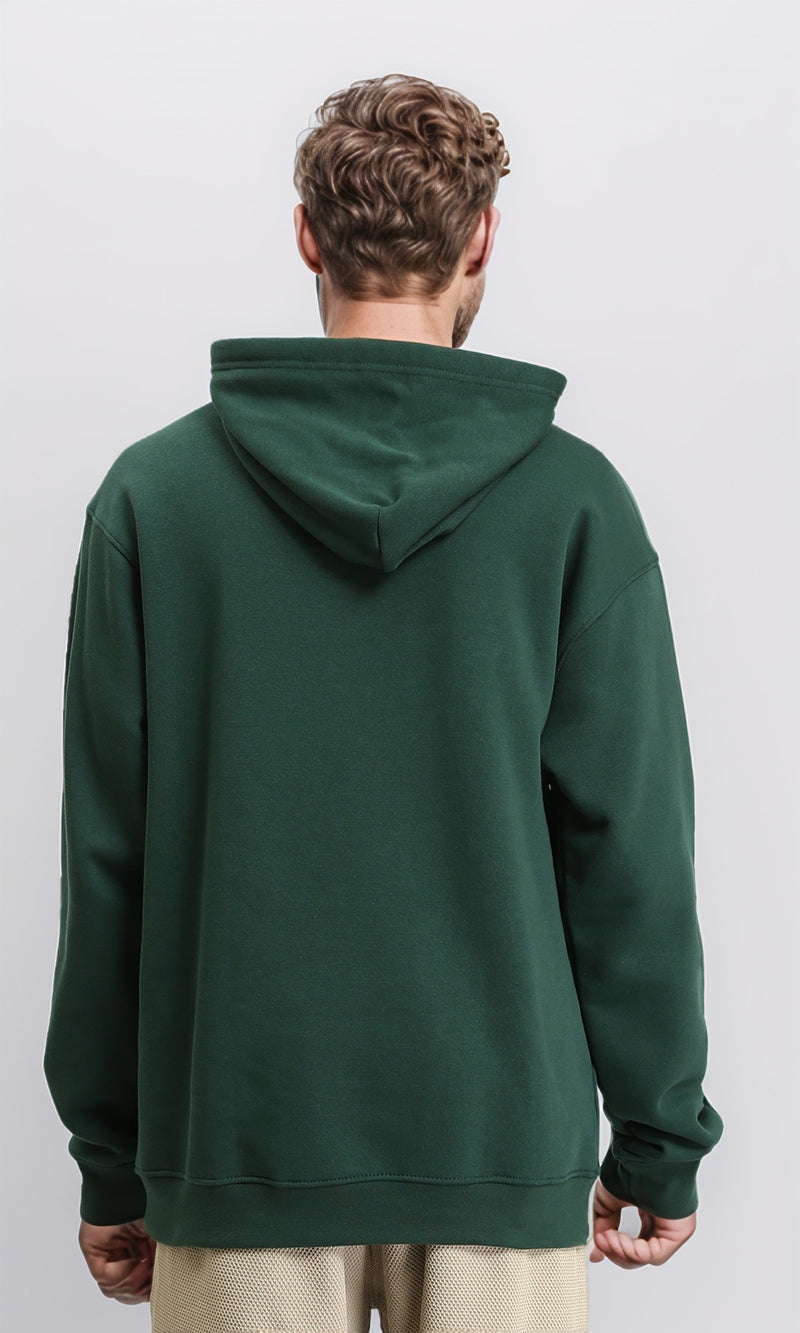 R212022 - Slip On Solid Basic Hoodie - Dark Green
