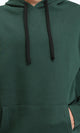 R212022 - Slip On Solid Basic Hoodie - Dark Green