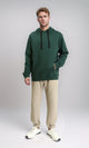 R212022 - Slip On Solid Basic Hoodie - Dark Green