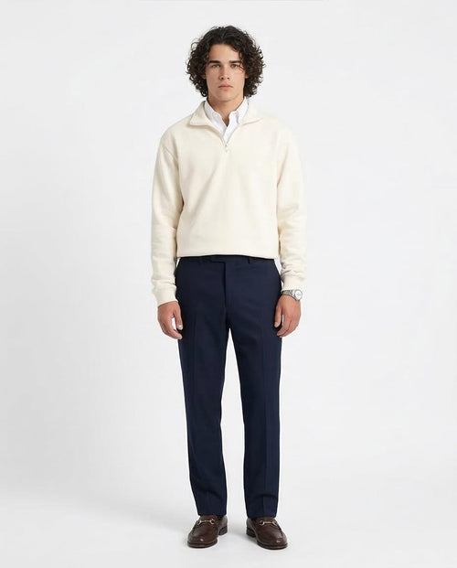 Ravin Men's Premium Heavyweight Quarter-Zip Sweatshirt – Cream - R212023
