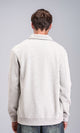 R212025 - Zipped Neck Solid Winter Sweater - Heather Grey
