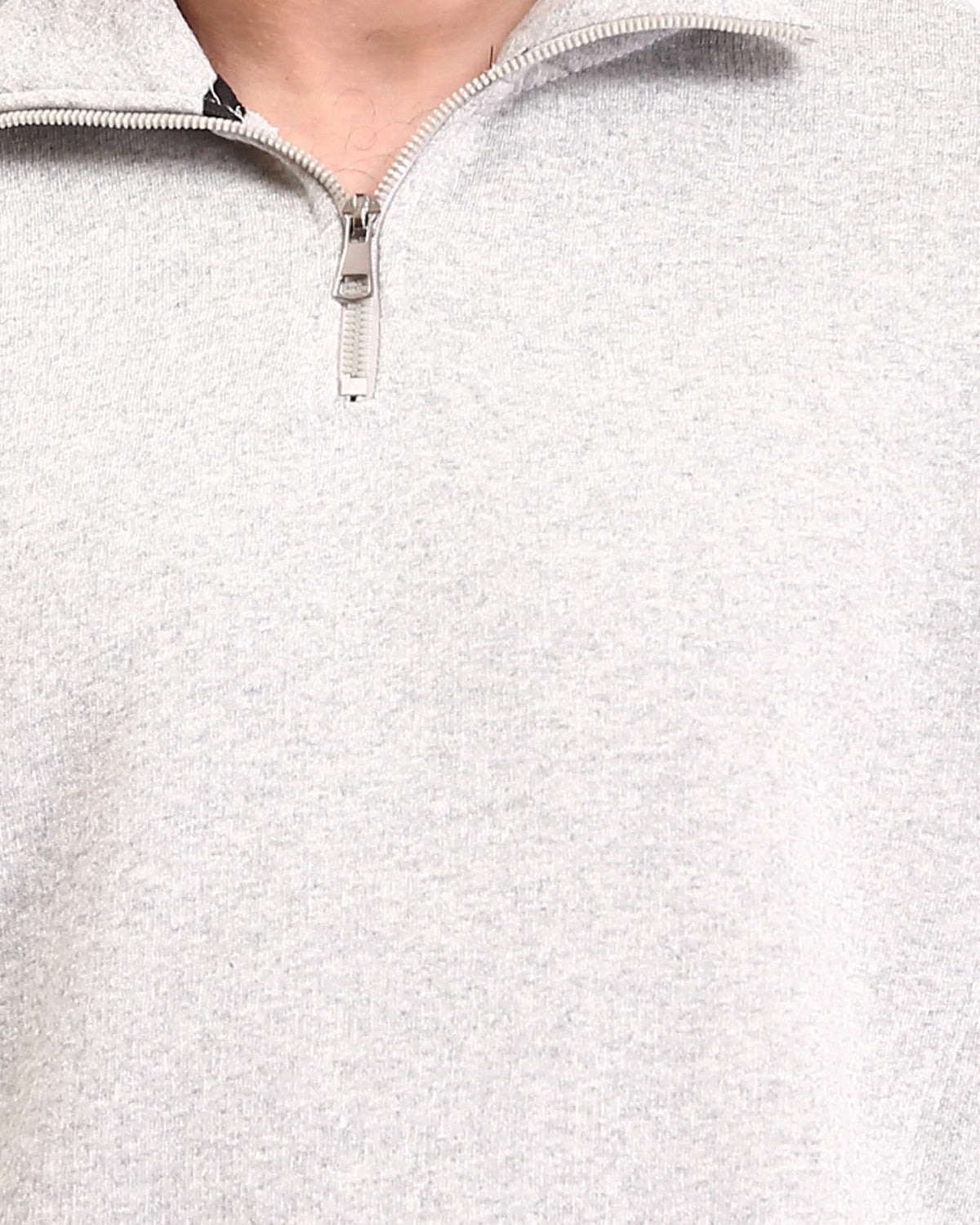 Ravin Men’s Premium Quarter-Zip Melange Sweatshirt - Heather Grey - R212025