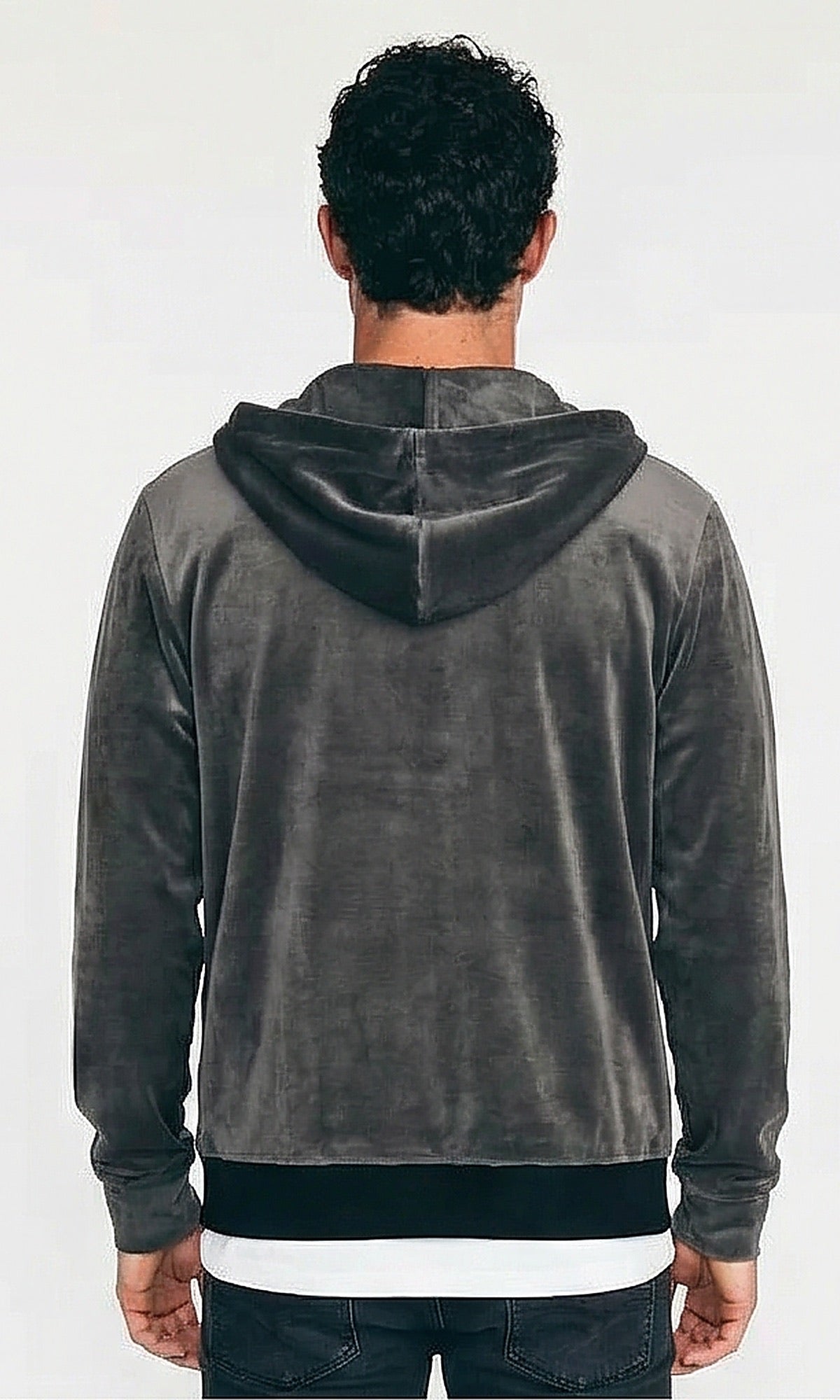 Ravin Men's Charcoal Velour Full-Zip Hoodie