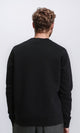 R212031 - Ribbed Round Neck Slip On Sweatshirt - Black