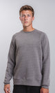 R212032 - Long Sleeves Round Neck Sweatshirt - Heather Dark Grey