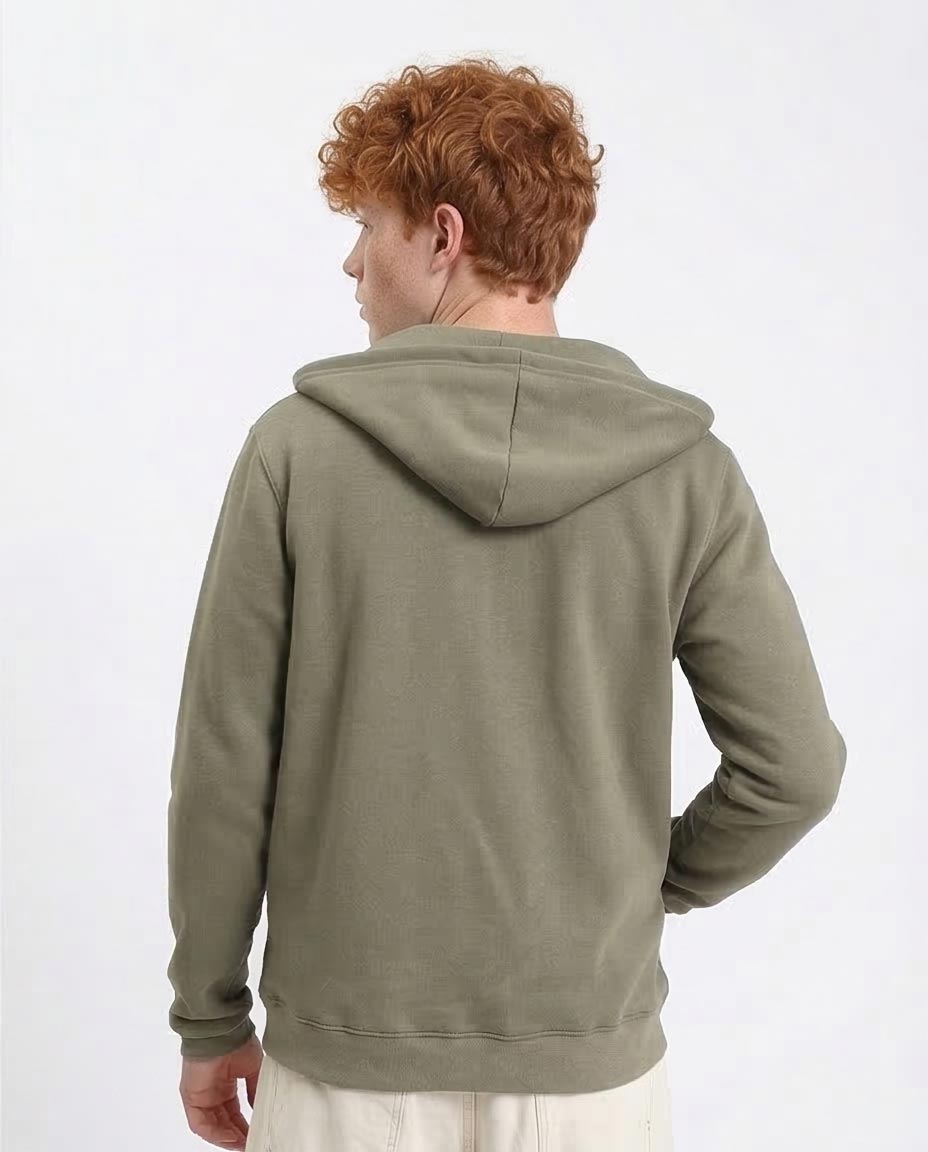 Ravin Men’s Relaxed-Fit Zip-Up Hoodie in Olive Green - R212035