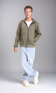 R212035 - Hooded Neck Zipped Winter Sweatshirt - Olive