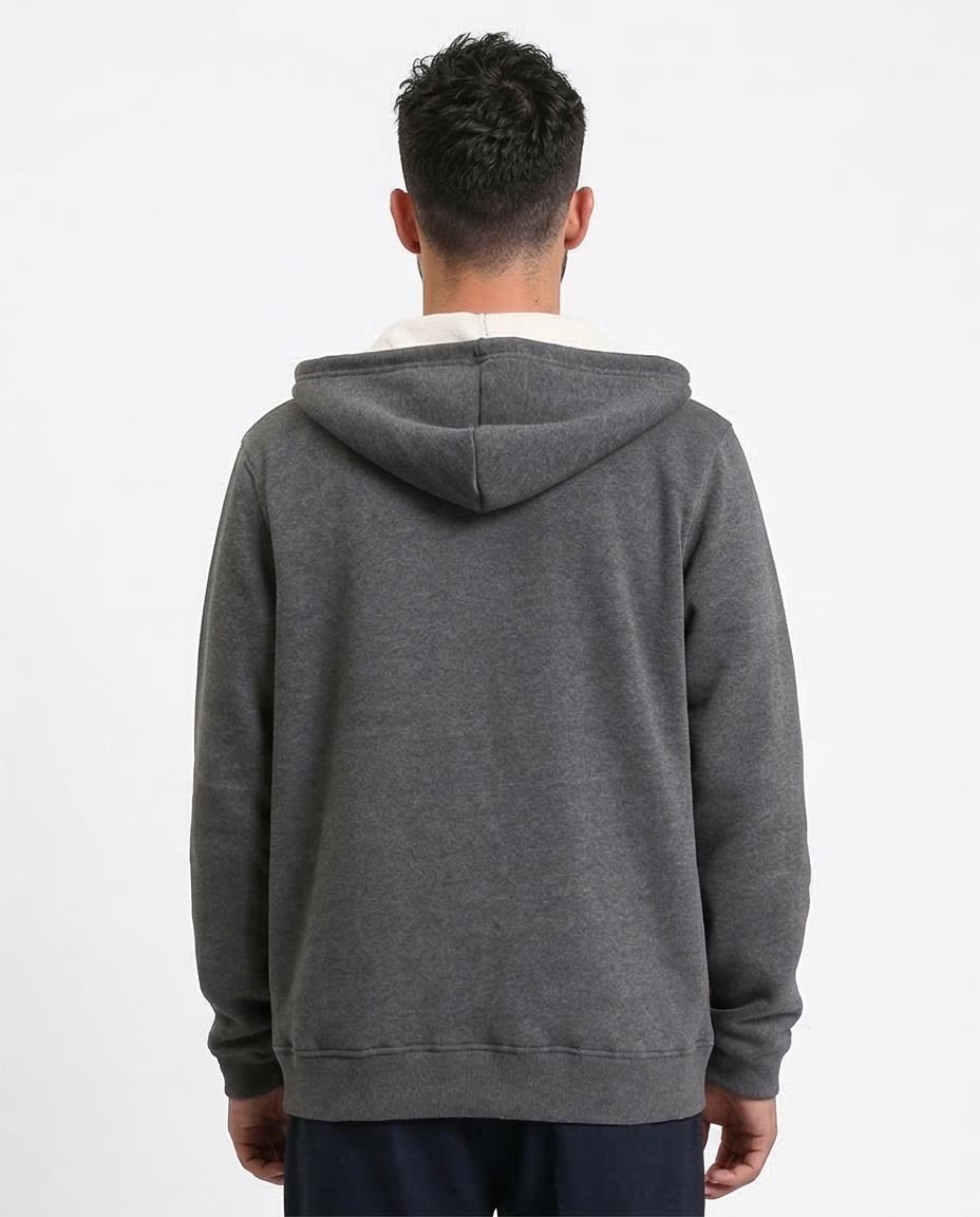 Ravin Men’s Thermal-Lined Zip-Up Hoodie – Charcoal Heather - R212037