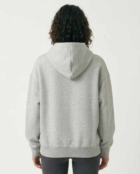 Slip On Long Sleeves Casual Hoodie - Heather Grey - R212038