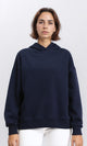 R212041 - Slip On Long Sleeves Casual Hoodie - Navy Blue