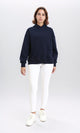 R212041 - Slip On Long Sleeves Casual Hoodie - Navy Blue