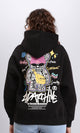 R212049 - Winter Hoodie with Front & Back Print - Black
