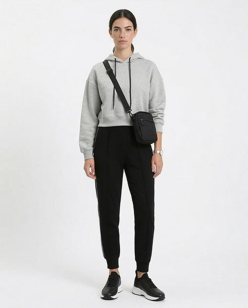 Ravin Women’s Cropped Boxy Hoodie – Light Grey Marl - R212060