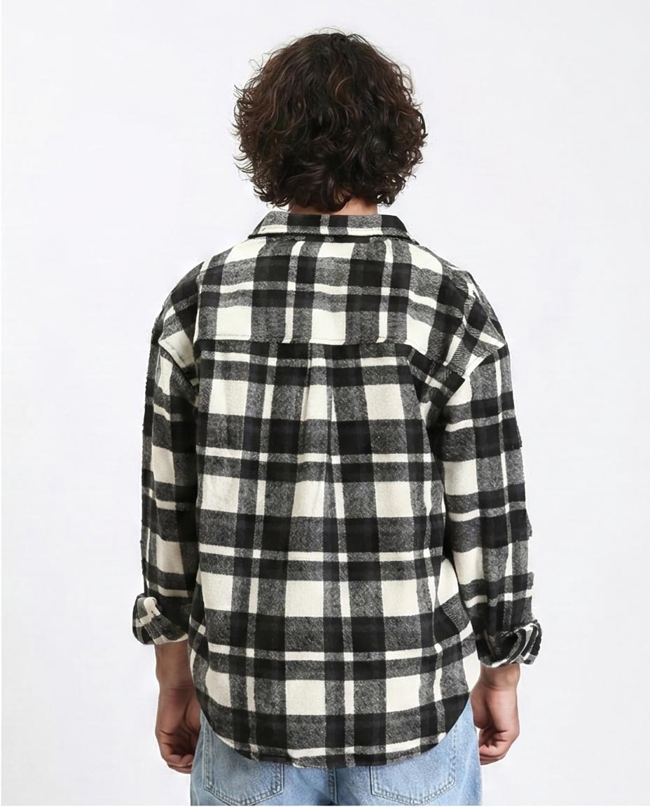 Ravin Oversized Brushed Flannel Buffalo Plaid Shirt - R212081